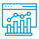 Blue financial tracking  icon  copy