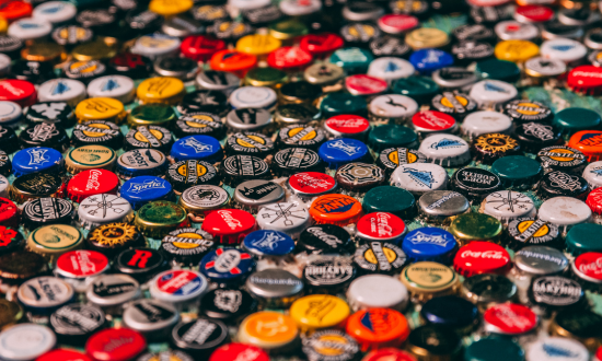 UV curable ink printed metal bottle caps