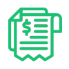 Green deposit slip icon 