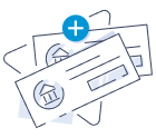 Stacked paper check icon