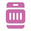 Pink barcode verification icon