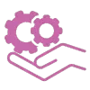 Pink flexible configurations icon 