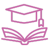 Pink education icon