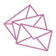 Pink envelope icon 