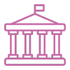 Pink government icon