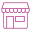 Pink small business icon