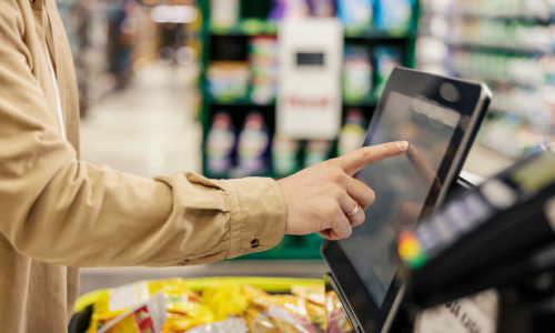 Self service grocery store machine 